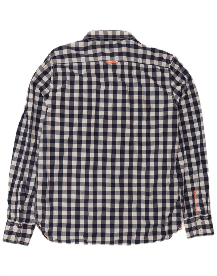 Cămașă pentru bărbați Superdry 2XL, bumbac vichy, albastru bleumarin