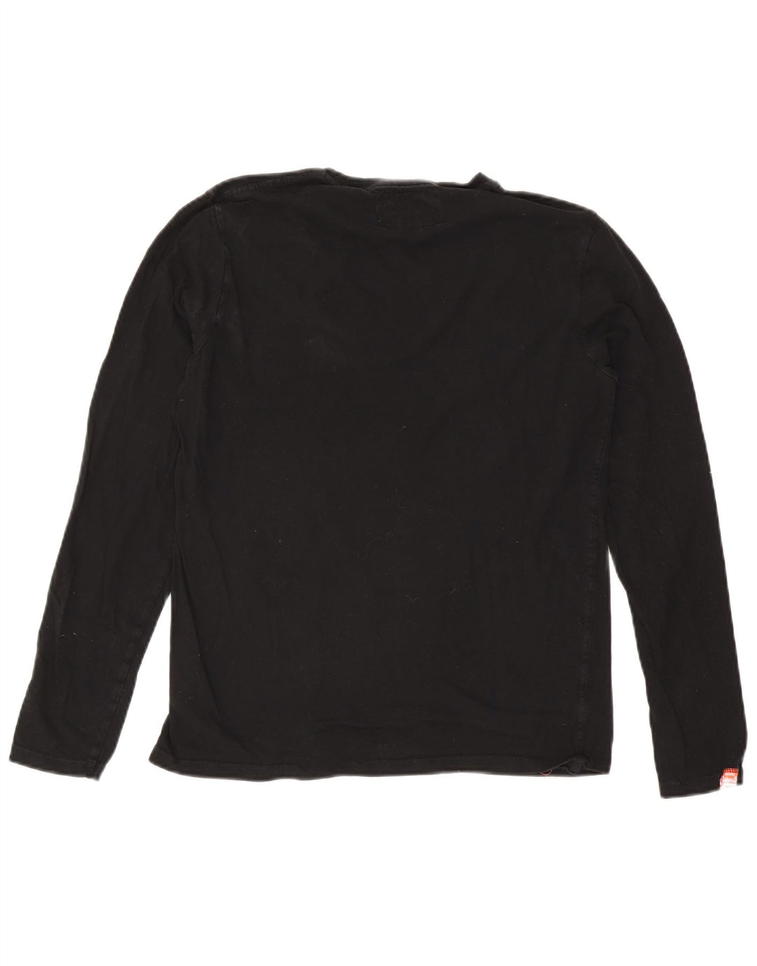 Top pentru bărbați Superdry cu mânecă lungă, mare, negru, bumbac