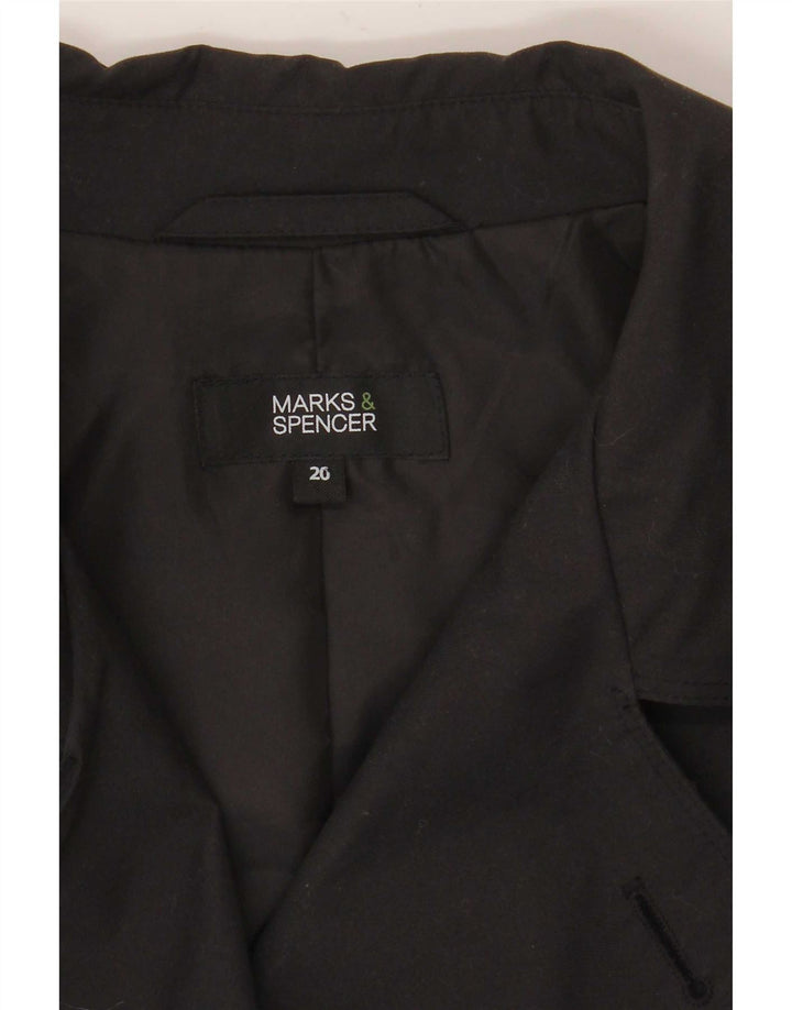 Trench pentru femei Marks & Spencer UK 20 2XL Poliester negru