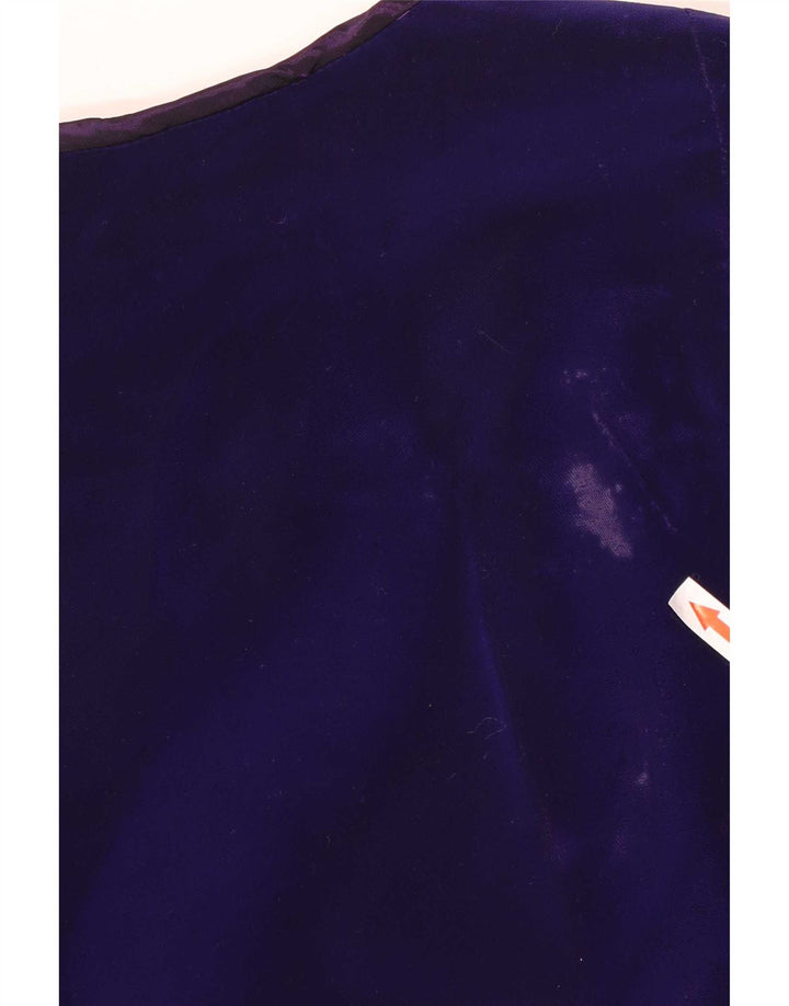 Jachetă vintage pentru femei din catifea cu 5 nasturi, UK 14, violet mediu