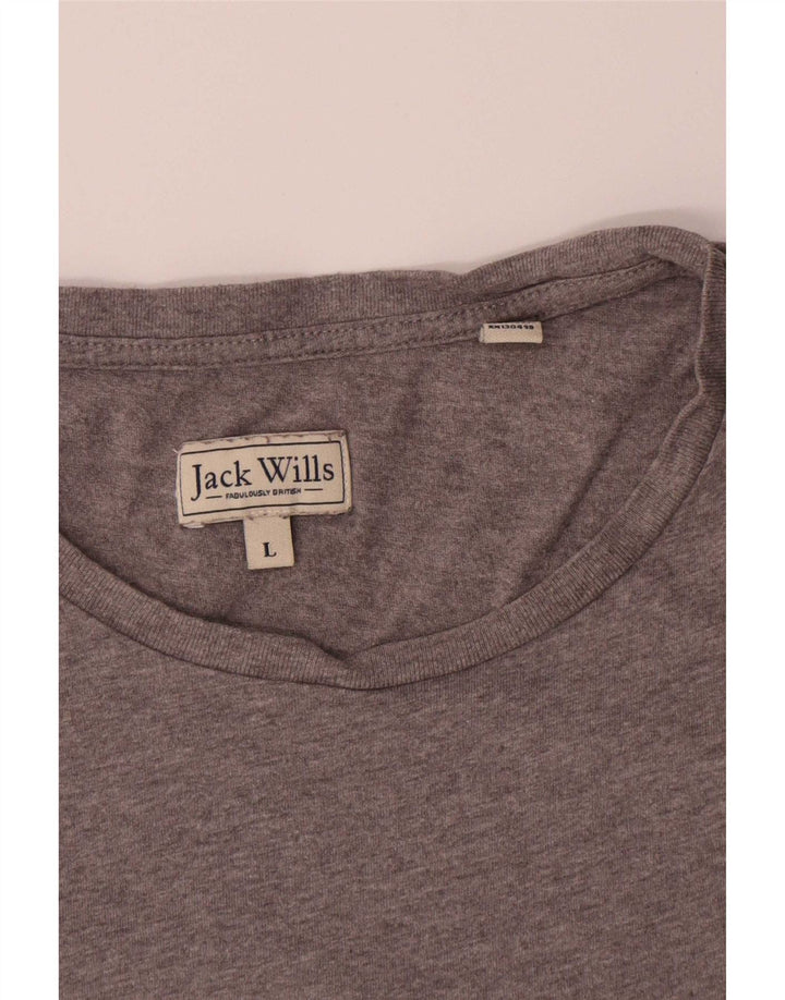 Tricou grafic Jack Wills pentru bărbați Top mare din bumbac gri