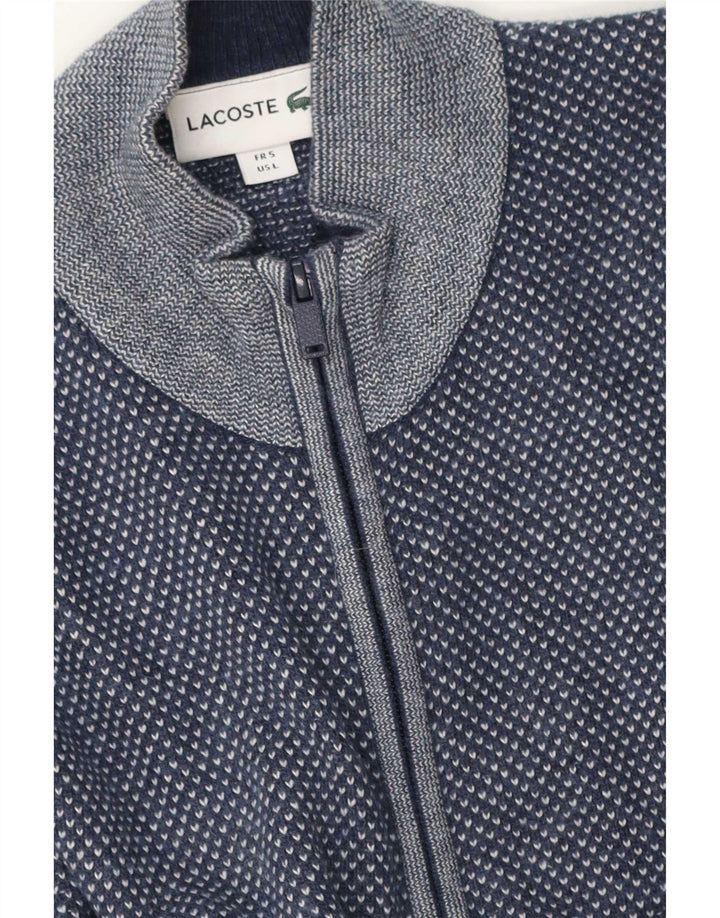 Pulover cardigan pentru bărbați Lacoste Mărimea 5, mare, albastru marin cu pete
