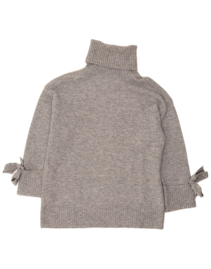 Pulover pentru femei supradimensionat cu gât rulat Zara UK 10 mic, gri, pete