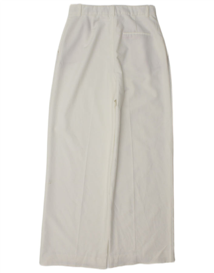 Pantaloni chino pentru femei cu picioare largi Zara Mediu L28 L31 Alb