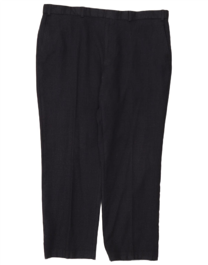 Marks & Spencer Pantaloni drepți pentru bărbați L40 L29 Lână bleumarin