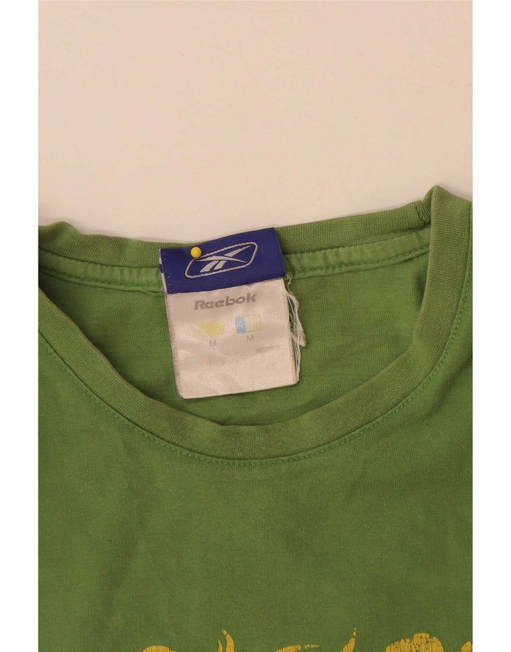 Tricou grafic Reebok pentru bărbați Top mic, verde, bumbac