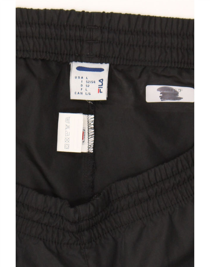 FILA Mens Sport Shorts Large  Black Polyester Vintage Fila and Second-Hand Fila from Messina Hembry 