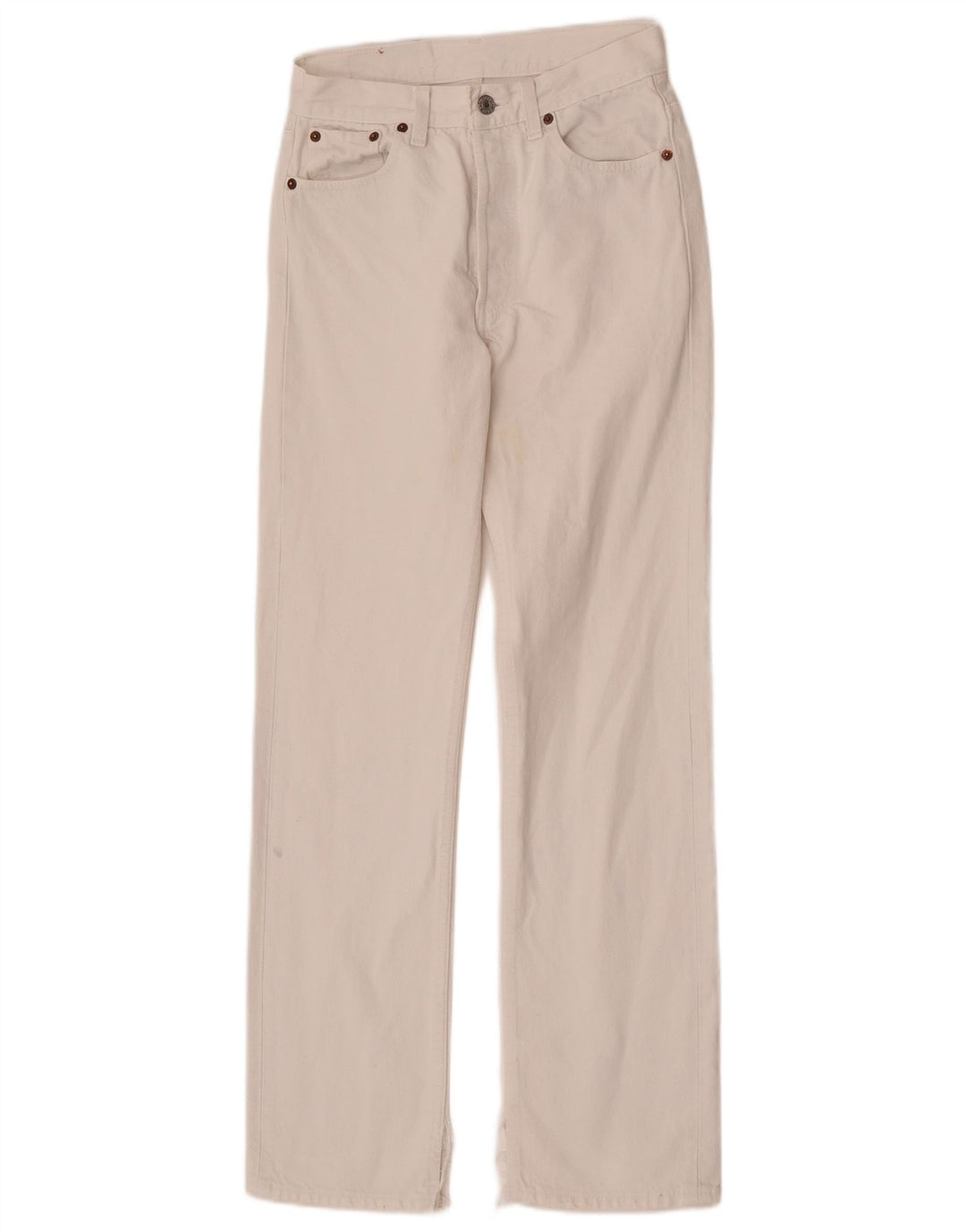 Blugi drepti 501 pentru femei Levi's W28 L32 bumbac alb
