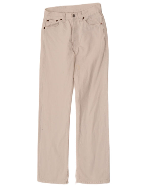 Blugi drepti 501 pentru femei Levi's W28 L32 bumbac alb