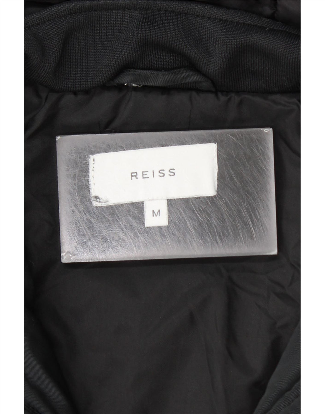 Jachetă de vânt pentru bărbați Reiss, cu glugă, UK 38, bumbac mediu negru
