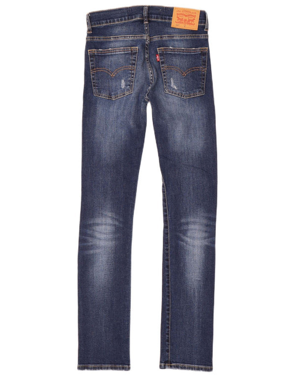 LEVI'S Blugi skinny 510 distressed pentru baieti 11-12 ani W26 L30 bumbac albastru