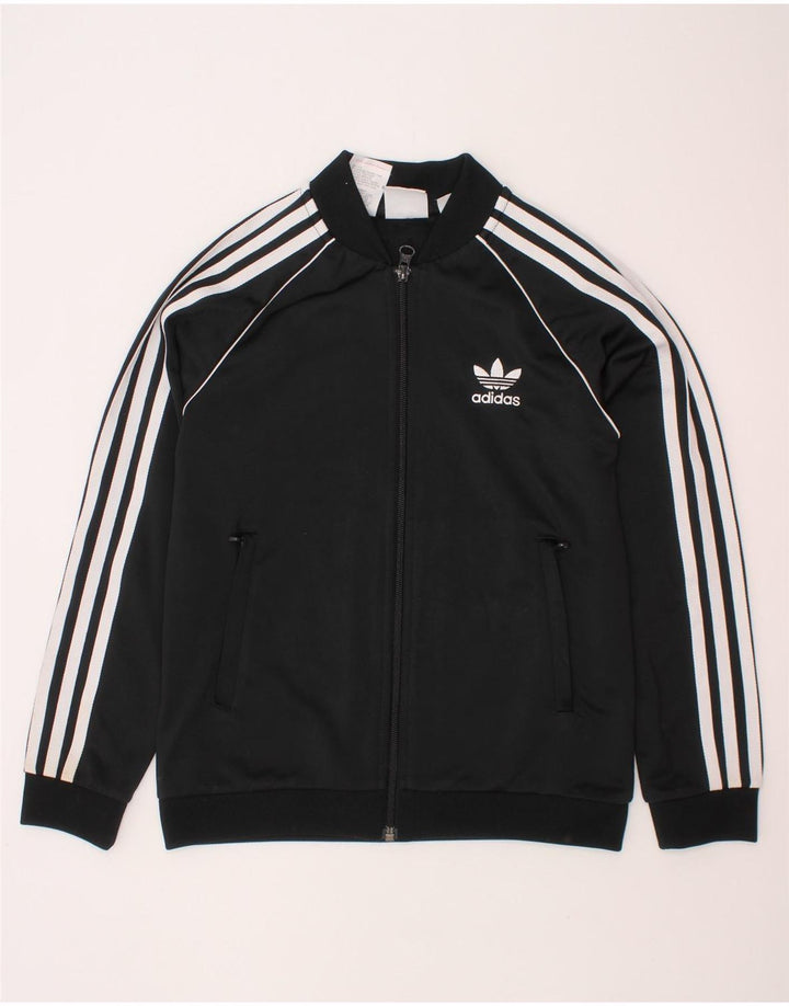 Jachetă de trening pentru băieți ADIDAS 9-10 ani poliester negru
