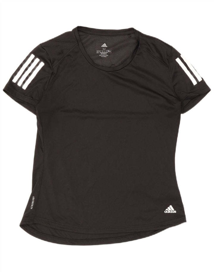 Tricou Adidas Aeroready pentru femei Top UK 12/14 Poliester mediu negru