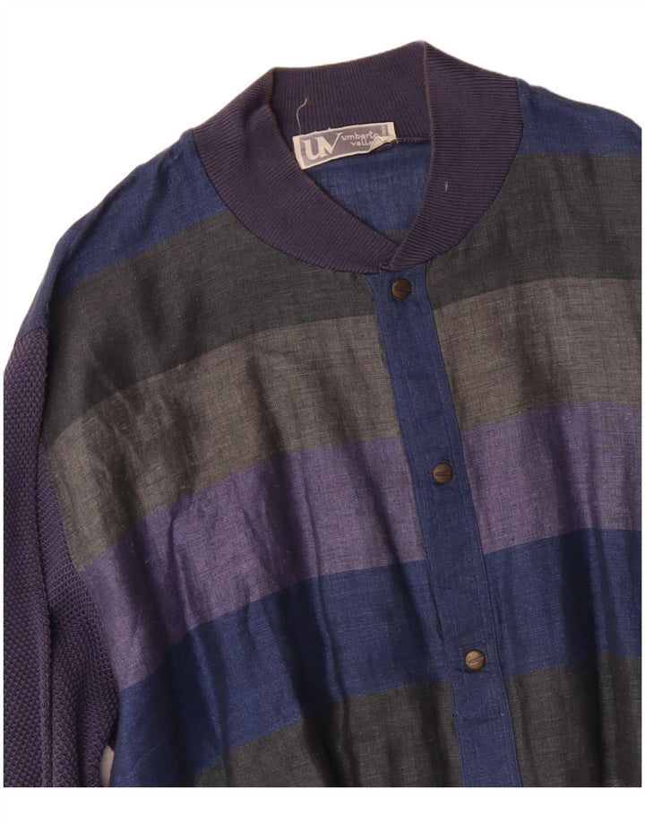 Umberto Vallati Bomber pentru bărbați UK 38 Medium, multicolore, cu dungi