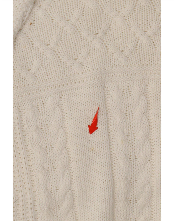 Pulover VINTAGE pentru femei cu gât de barcă UK 14 Large White