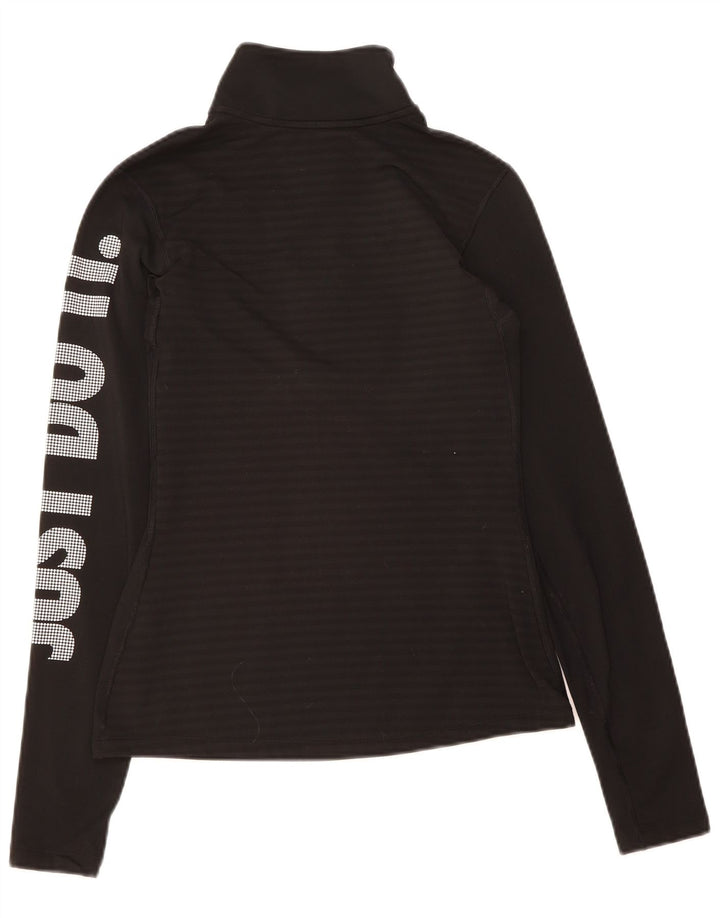 NIKE Womens Graphic Pullover Tracksuit Top UK 12 Medium Black Striped