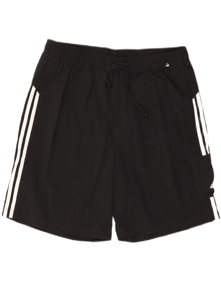 ADIDAS Mens Sport Shorts XL Black Nylon Vintage Adidas and Second-Hand Adidas from Messina Hembry 
