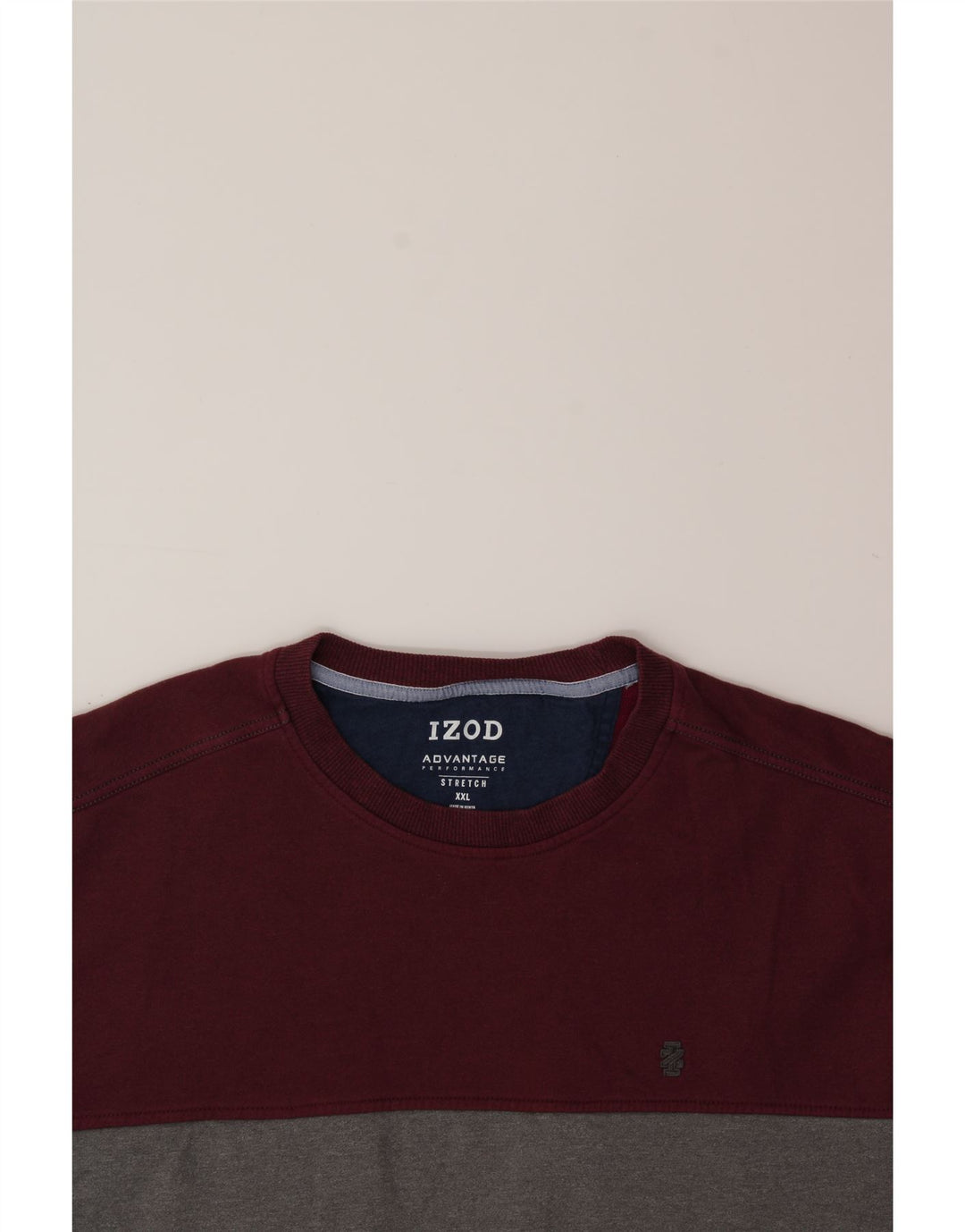 Pulover IZOD pentru bărbați, elastic, 2XL, gri, poliester color bloc