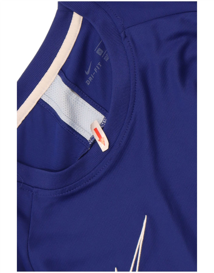 Tricou pentru bărbați Nike Dri Fit Top mic albastru Colorblock