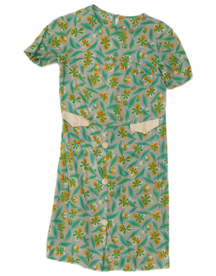 Rochie de damă Vintage Shift UK 10 Mic Verde Floral