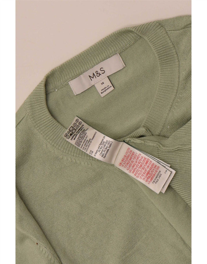 Pulover cardigan pentru femei Marks & Spencer UK 14 Medium Green Viscose