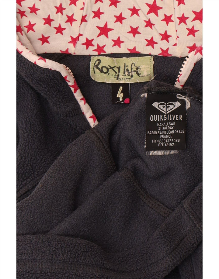 Jachetă din lână cu glugă Quiksilver Roxy pentru femei US 4 Small, bleumarin, poliester
