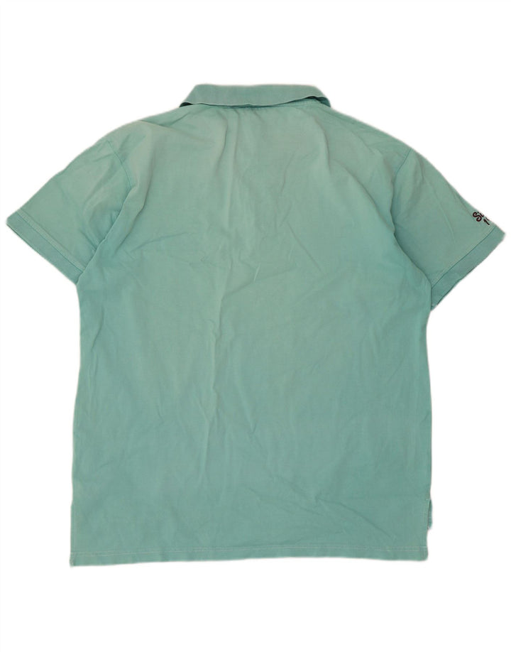 Cămașă polo cu grafică Umbro pentru bărbați, bumbac turcoaz mare