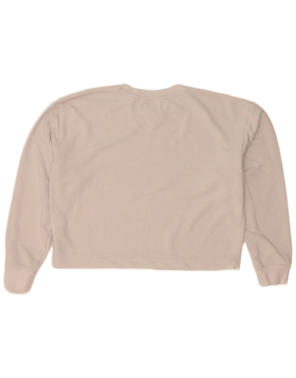 Pulover oversized cu grafic pentru femei Tommy Hilfiger UK 10 Small White