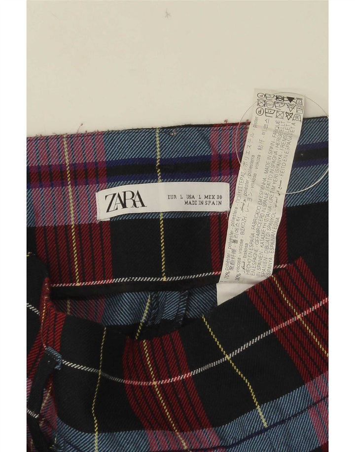 Pantaloni tăiați conici pentru femei Zara L30 L25, poliester roșu