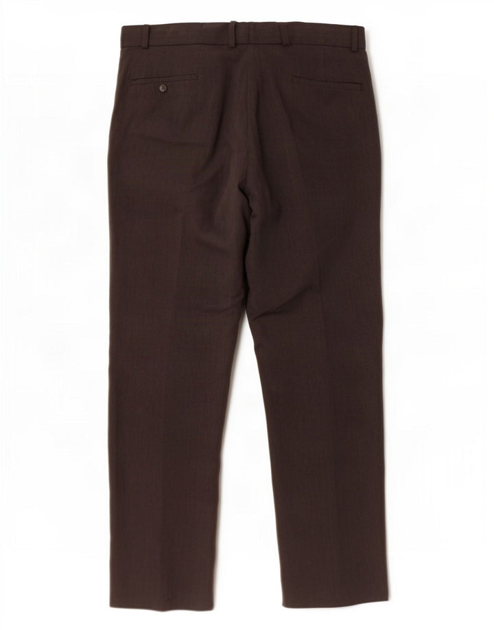 Pantaloni de costum pentru bărbați Marks & Spencer L44 L31 maro poliester