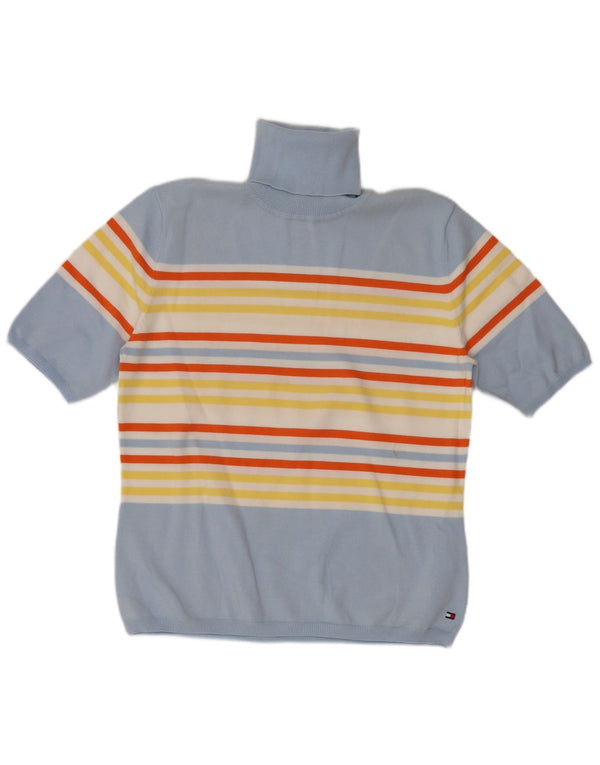 Pulover pentru damă Tommy Hilfiger cu gât rulat, cu dungi mari, albastre, UK 14