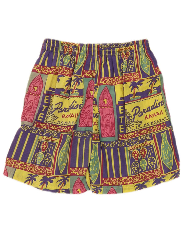 Pantaloni scurți sport grafic pentru bărbați Sinful, mari, multicolore, mozaic hawaian