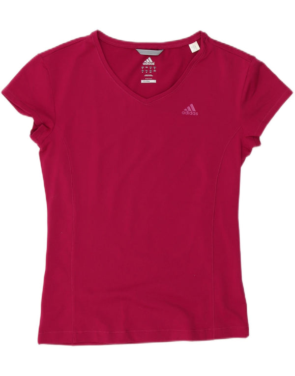 Tricou Adidas Climalite pentru femei Top UK 16 Poliester roz mare