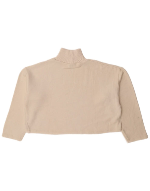 Pulover oversize cu gât țestoasă pentru femeie Zara UK 10 Small Off White