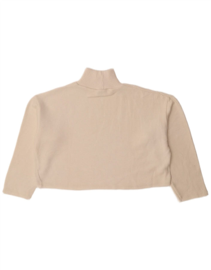Pulover oversize cu gât țestoasă pentru femeie Zara UK 10 Small Off White