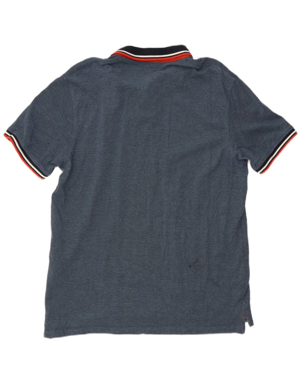 Cămașă polo Jack & Jones pentru bărbați 2XL, bumbac cu pete albastre