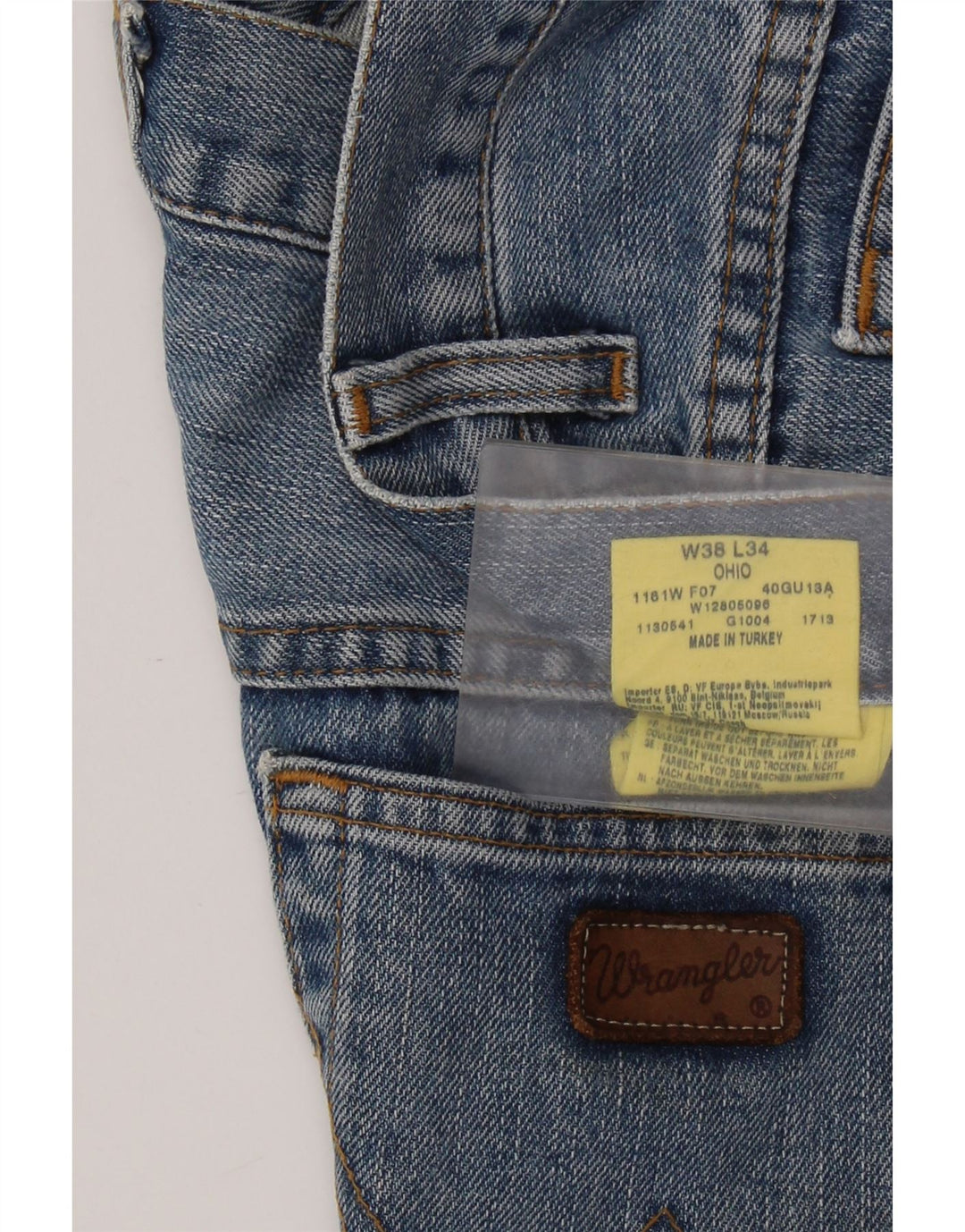 WRANGLER Blugi pentru bărbați Ohio drepte W38 L34 Bumbac albastru