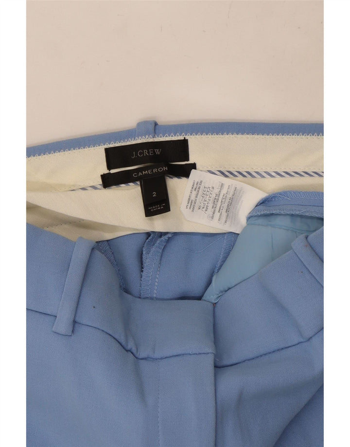 Pantaloni chino slim Cameron J. CREW pentru femei US 2 XS W25 L25 poliester albastru