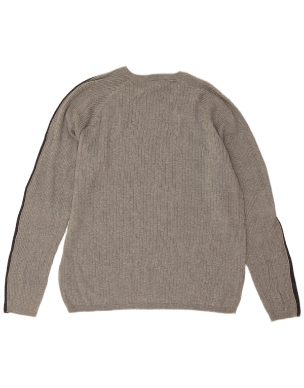 Pulover Calvin Klein Jeans pentru bărbați, cu gât crew, 2XL, gri, bloc de culoare