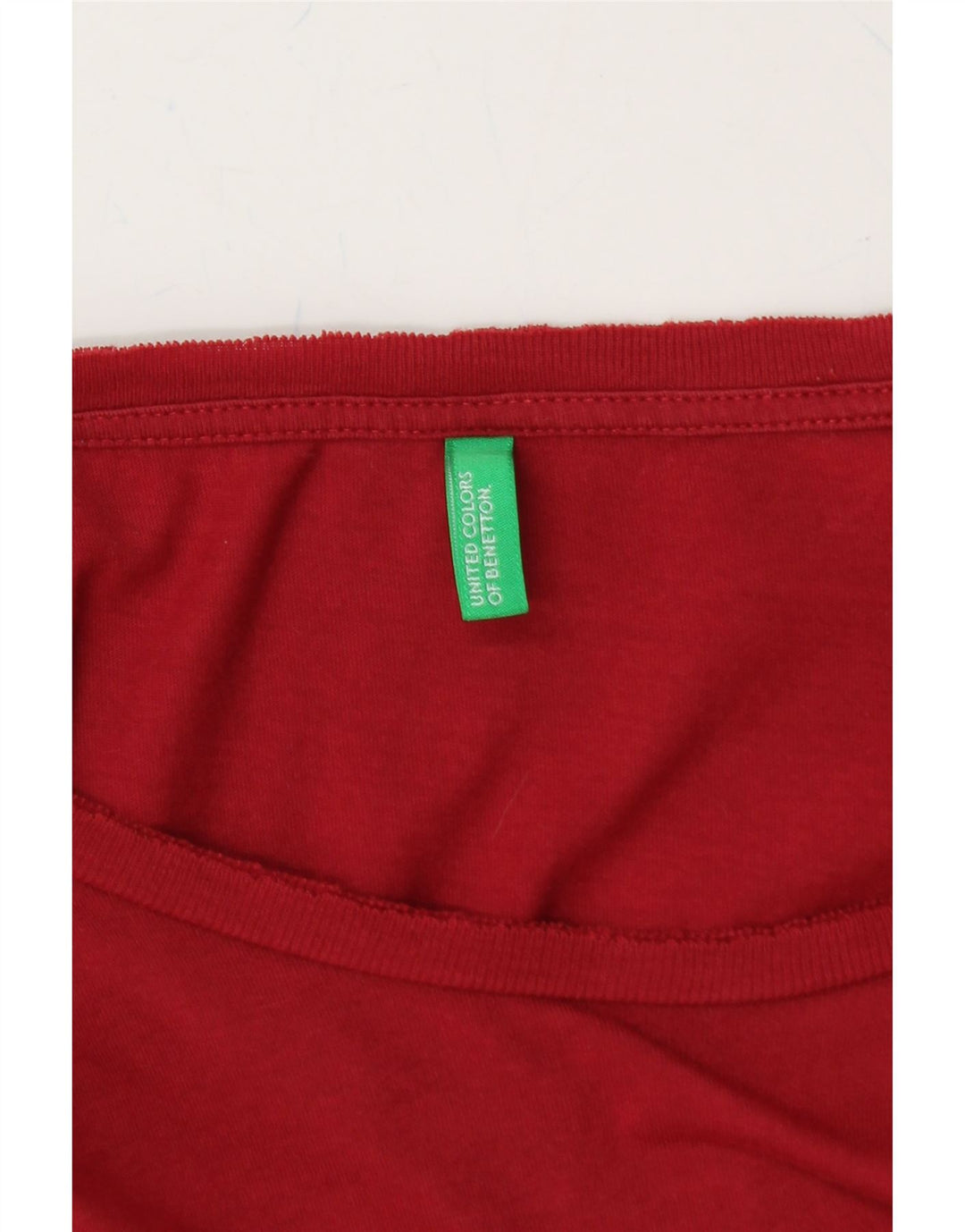 BENETTON Womens Graphic T-Shirt Top UK 16 Large Red Vintage Benetton and Second-Hand Benetton from Messina Hembry 