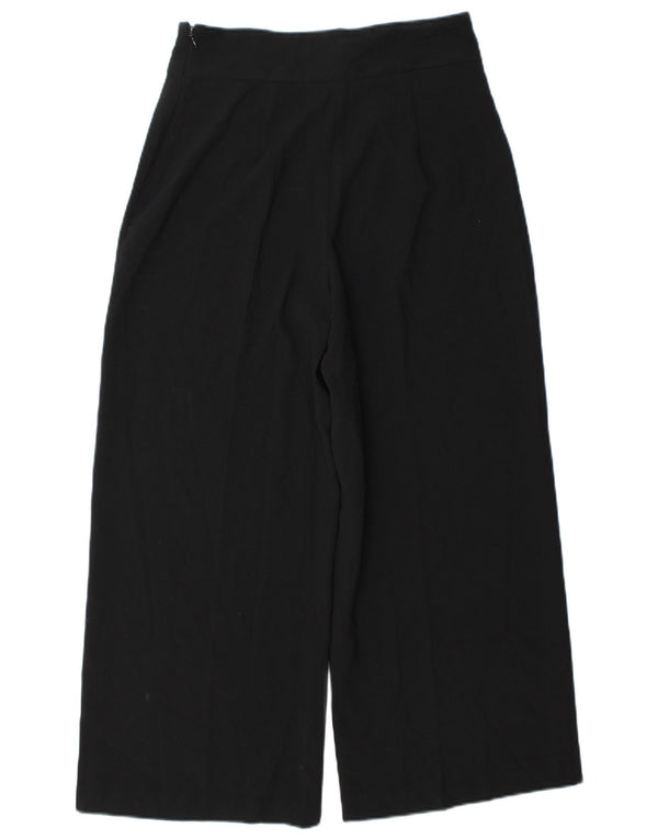 Pantaloni casual pentru femei cu talie înaltă și picioare largi Zara Mediu L28 L26 Negru