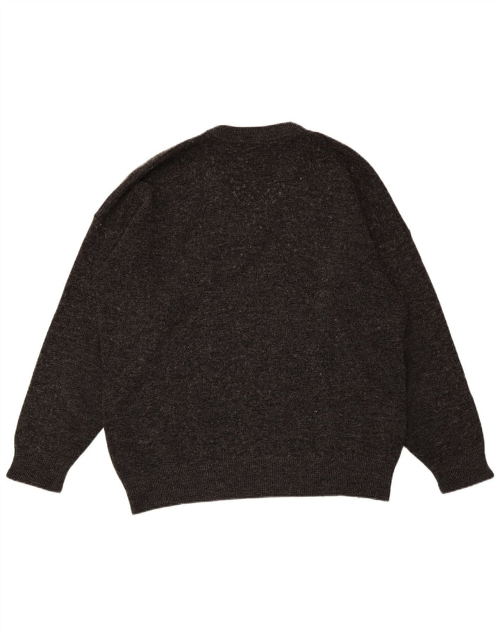 Pulover cu decolteu în V LACOSTE pentru bărbați, mărimea 6 XL, lână gri