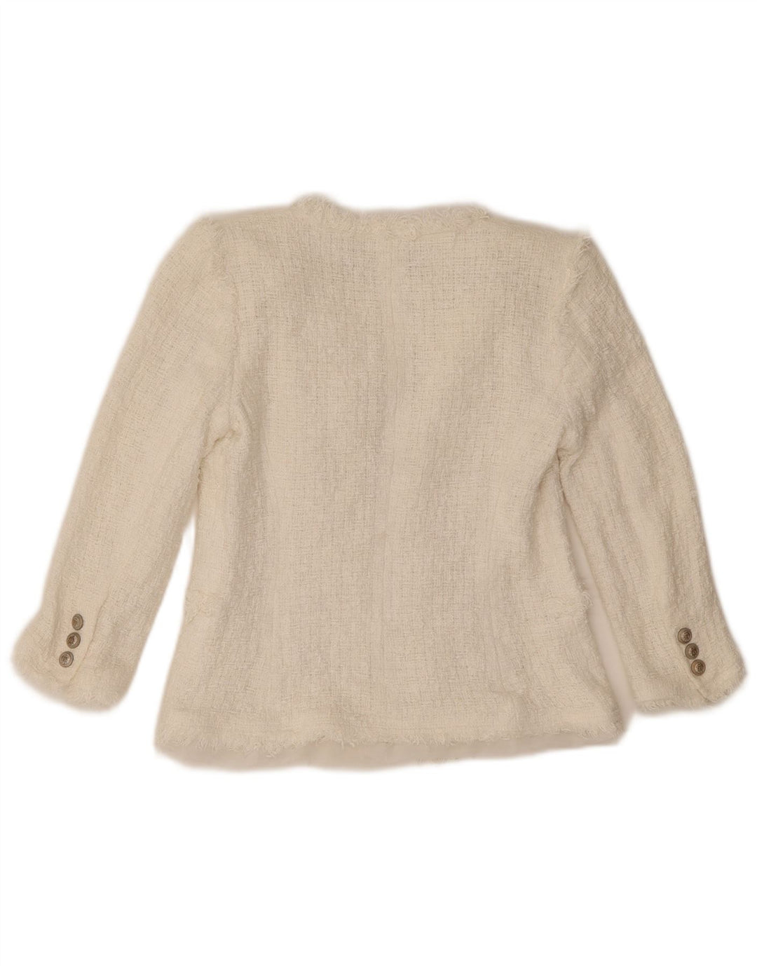 Jachetă Blazer pentru femei Crop 3/4 UK 8 Small White