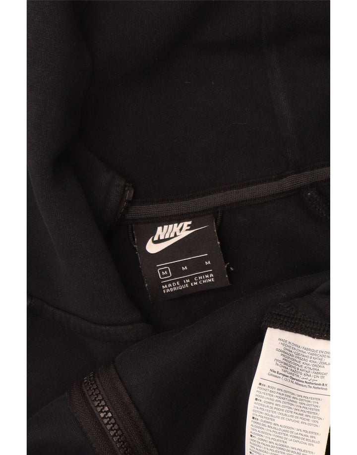 Pulover NIKE pentru bărbați, cu fermoar, bumbac mediu negru