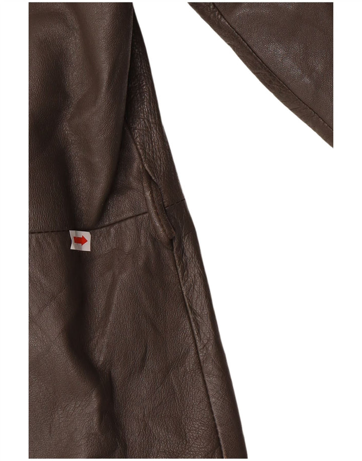 Jachetă militară din piele vintage pentru bărbați IT 56 3XL din piele gri