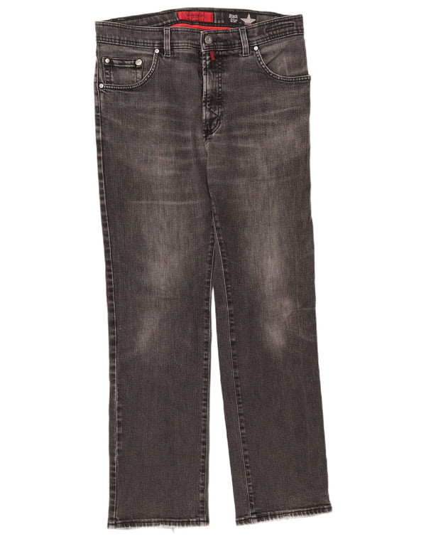 PIERRE CARDIN Blugi drepti pentru bărbați W36 L32 bumbac gri