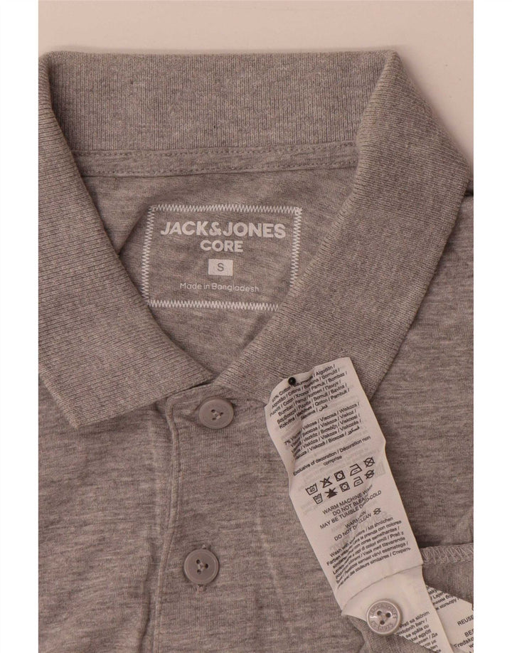 Tricou polo Jack & Jones pentru bărbați, bumbac gri mic