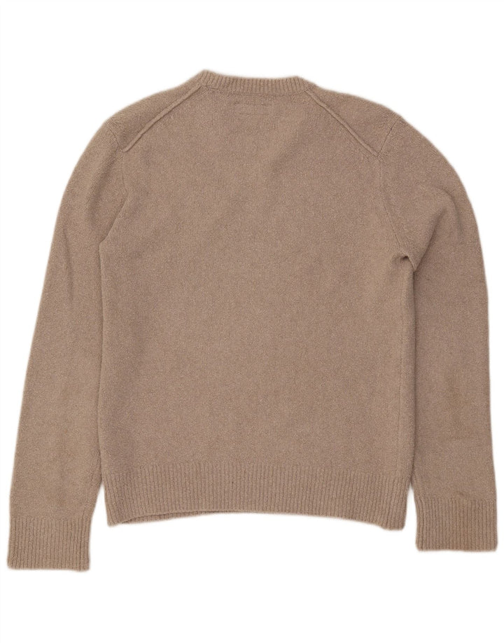 ALL SAINTS Pulover pentru bărbați cu gât crew pulover mic, bej, bumbac