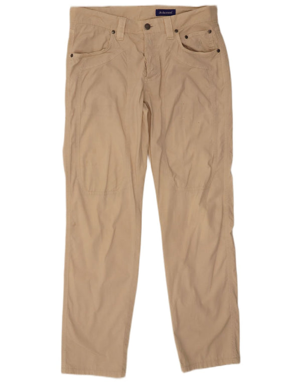 Pantaloni casual drepti pentru bărbați Jeckerson W33 L30 bumbac bej