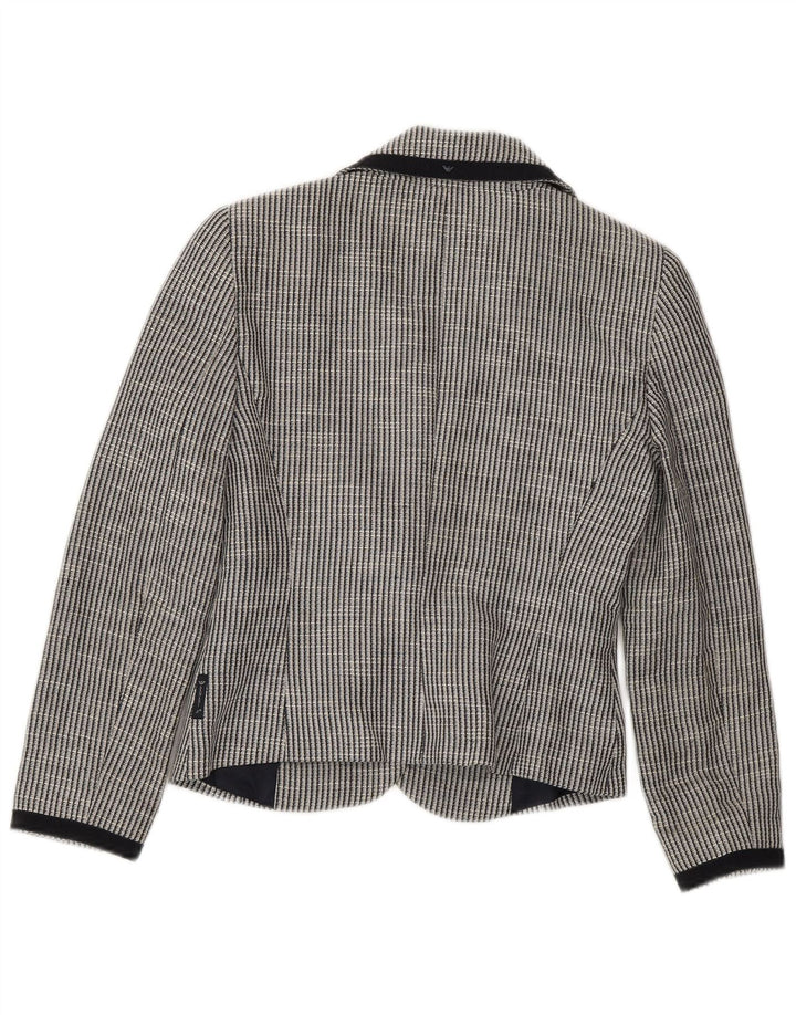 ARMANI JEANS Jachetă pentru damă cu 2 nasturi EU 38 Gri mediu cu dungi